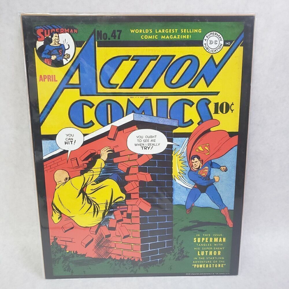 Action Comics #47 1942 Superman Vintage DC COMICS Series 11"X14" Poster